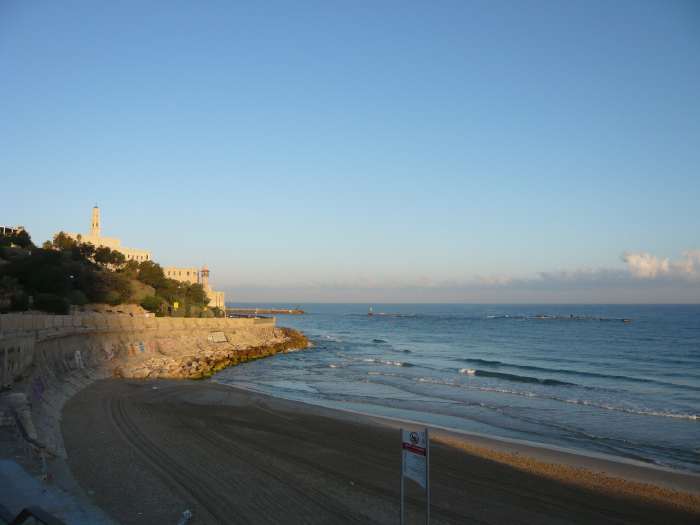 Baie de Jaffa au soleil levant