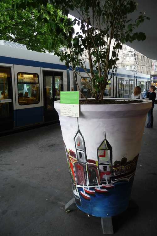 Gare routière du quartier Bellevue à Zürich
