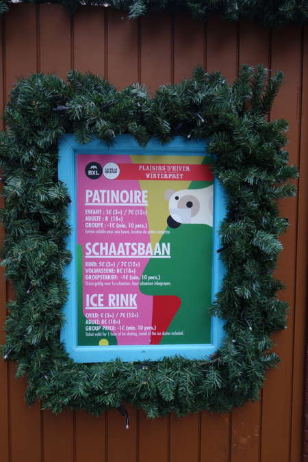Affiche "Plaisirs d'hiver" — Place de la monnaie — Bruxelles