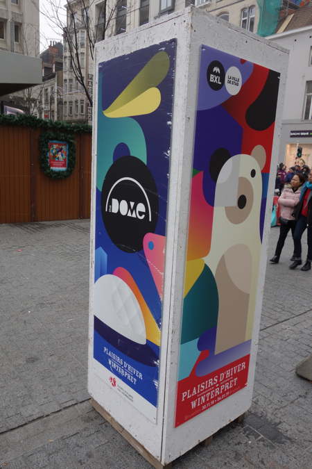 Affiche "Plaisirs d'hiver" — Place de la monnaie — Bruxelles