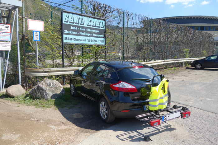 Gilet Jaune sur un porte-vélos - St Goar