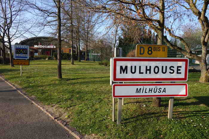 Panneau d'entrée de ville - Mülhouse