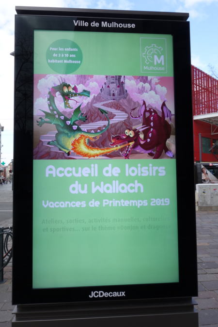 Panneau urbain rétro-éclairé - Mülhouse