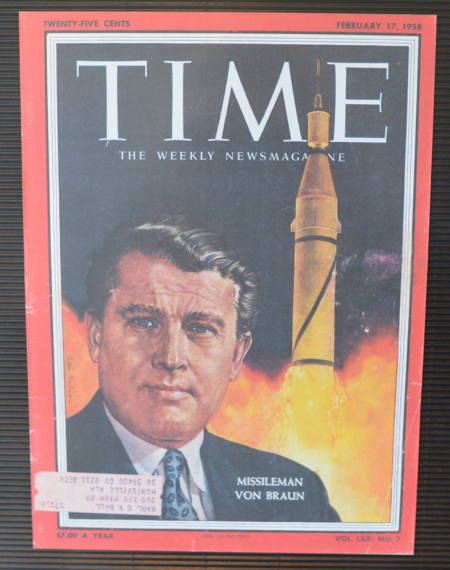 W. Von Braun en couverture du Time Magazine