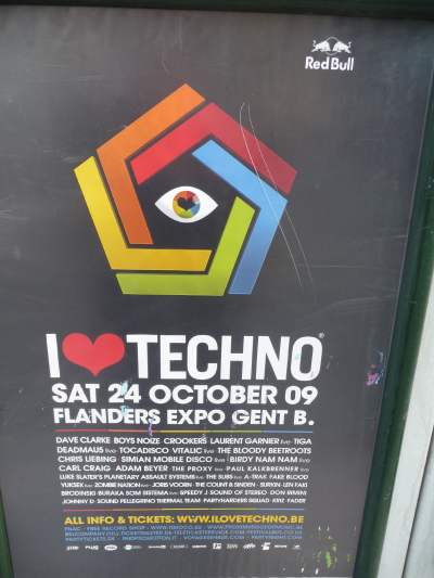 — Affiche I Love Techno — Bruxelles —