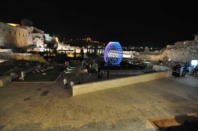 Fête des lumières vue depuis la porte du fumier - Jérusalem