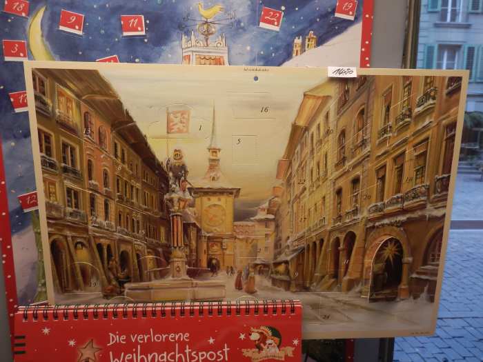— Calendrier de l'Avent représentant une perspective de la Kramgasse - Kramgasse - Berne —
