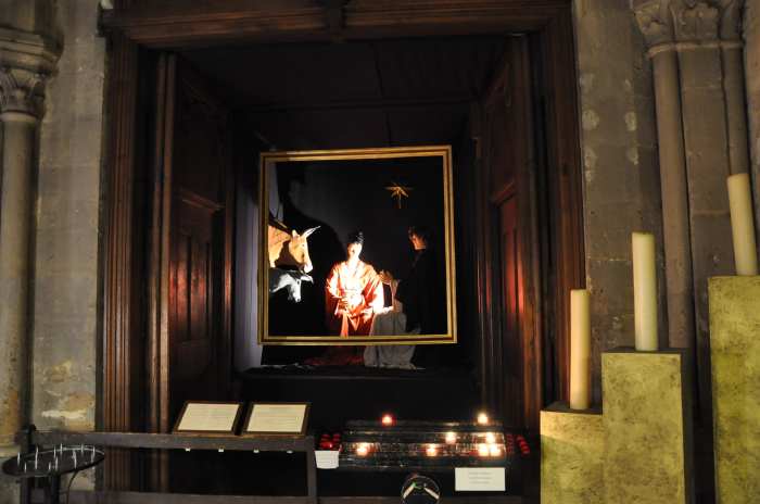 — Crèche tableau dans l'église St Jacques - Paris —