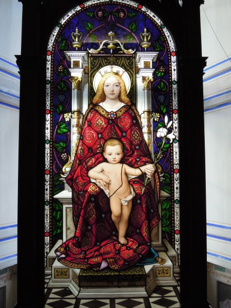 — Vitrail "Vierge à l'enfant" au Musée du Vatican - Rome —