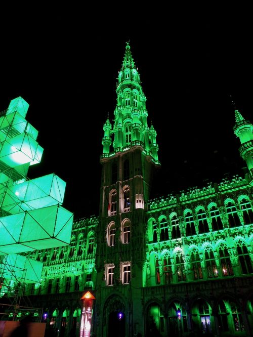 - Sapin électronique sur la Grande Place de l'Hôtel de ville - Bruxelles - 