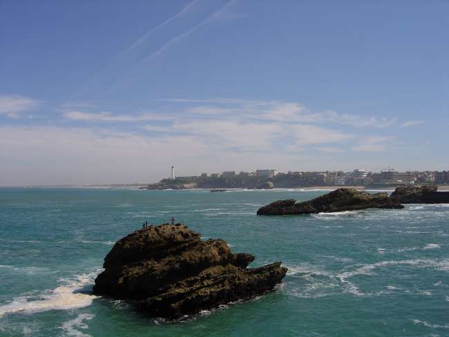 — "Pointe St martin vue depuis le rocher de la Vierge - Vendredi 14 Avril 2006 - Biarritz —