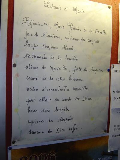 Prière adressée à Marie