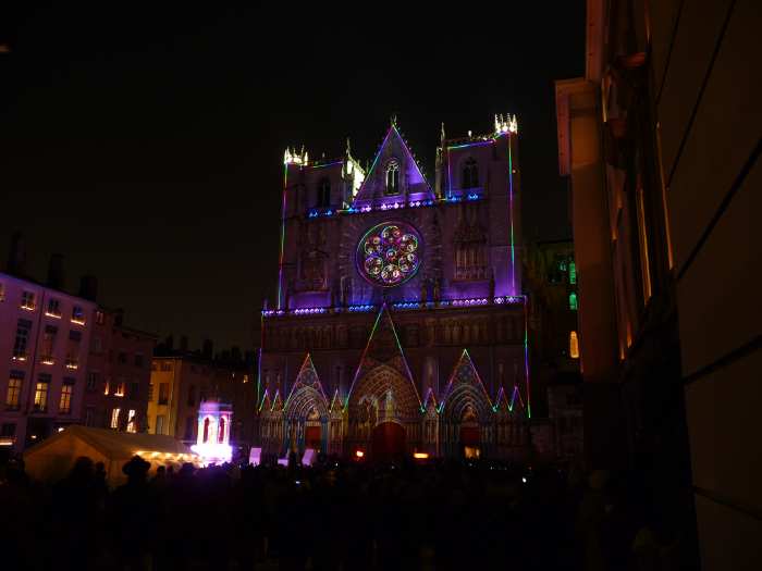 Fête des lumières — Cathédrale St Jean le Baptiste — Lyon