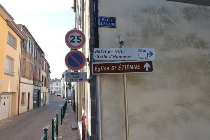 — Panneau église St Etienne/Notre-Dame - Maringues —