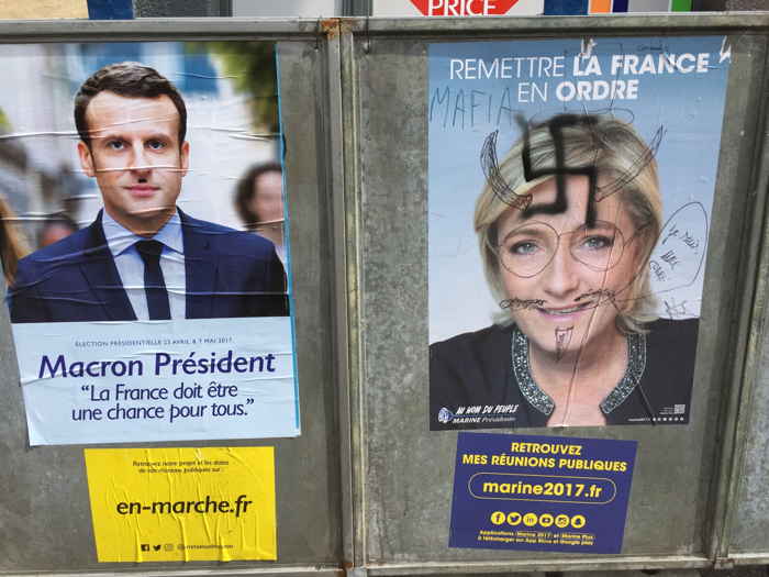 — Affichage électoral dégradé — Clermont-Fd —