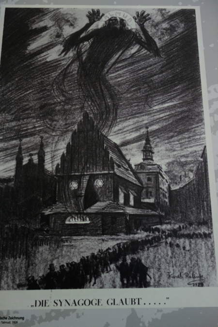 "La Synagogue croit"  — Affiche — Musée du camp de concentration/extermination de Dachau — Dachau (D) —