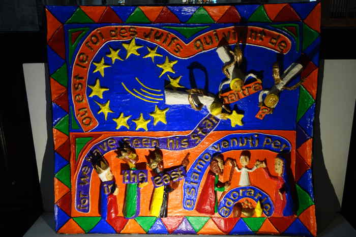 Crèches "Europe" exposées dans la cathedrale Saints Michel-et-Gudule à Bruxelles