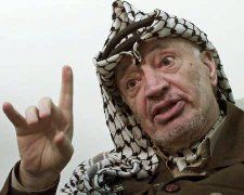 Yasser Arafat et son salut cornu