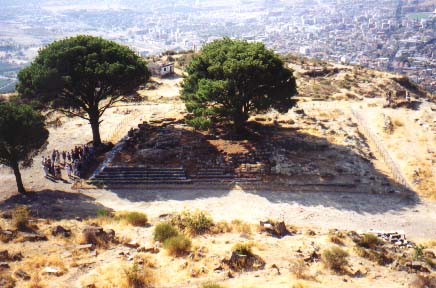 Site original du temple à Pergame