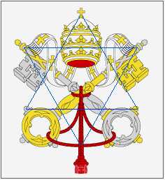 Blason du vatican et étoile de David