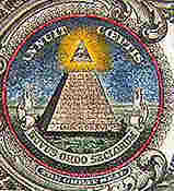 pyramide et oeil d'Horus sur le dollar américain