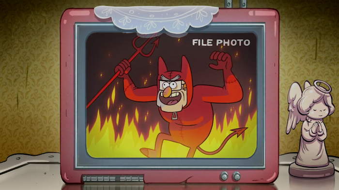 Photo de Stan/Satan  Capture d'écran: série "Gravity Falls" sur Disney channel 411