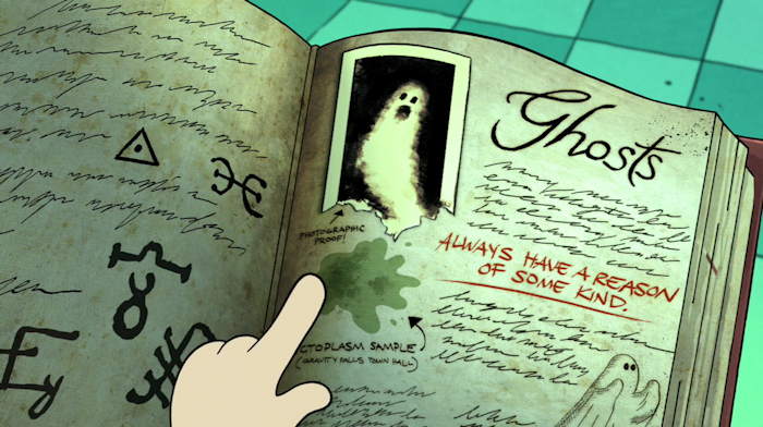 "fantômes"  Capture d'écran: série "Gravity Falls" sur Disney channel 411