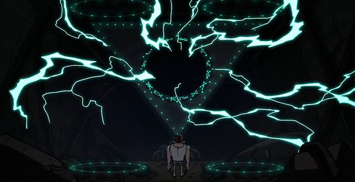 Stan dans son laboratoire secret: création d'un Portail  Capture d'écran: série "Gravity Falls" sur Disney channel 411