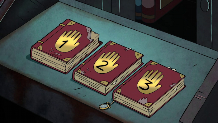 Les 3 livres journaux sur le bureau de Grand Tonton Stan/Satan