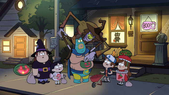"Trickster" subtilise la citrouille de Soos  Capture d'écran: série ©"Gravity Falls" créée par Alex Hirsch