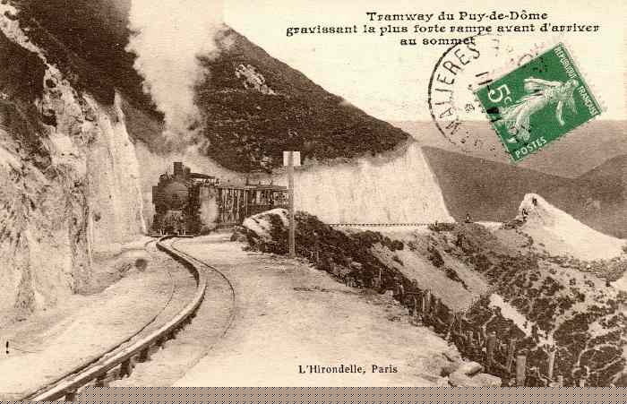 Chemin de fer à rail central sur le Puy de Dôme (1907 à 1925)