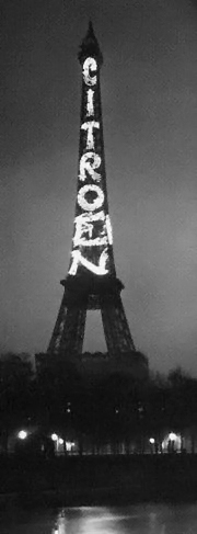 Publicité Citroën sur la Tour Eiffel (1925)