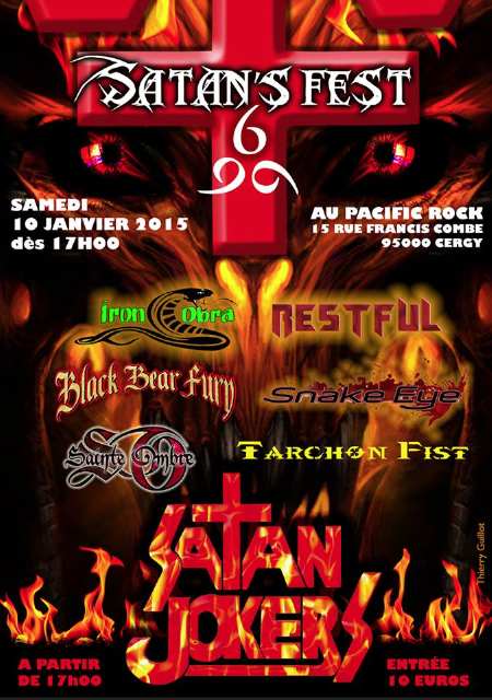 Affiche Satan Fest du 10 Janvier 2015