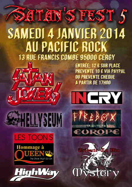 Affiche Satan's Fest 2014