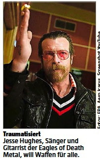 Article sur Jesse Hughes, leader du groupe EODM sur le quotidien Blick-Am-Abend  