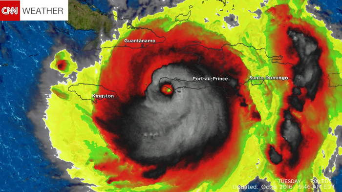 Cyclone Matthew le 4 Octobre 2016 sur Haïti 