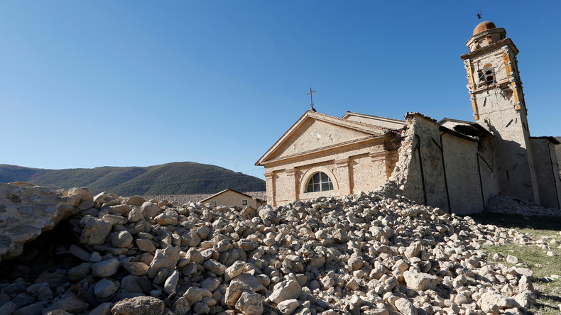 Etat de la basilique Saint Benoît (San Benedetto) à Norcia après le séisme