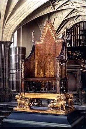 Trône de la monarchie Britannique