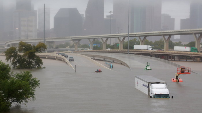 Inondations à Houston après le passage de l'ouragan Harvey