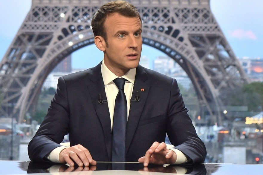 Emmanuel Macron, le 15 avril 2018 Crédit : Blondet Eliot-POOL/SIPA 