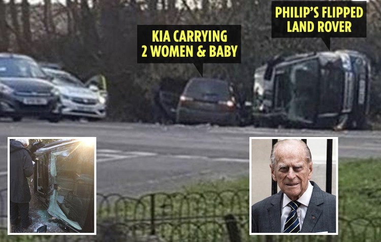 Land Rover accidentée du Prince Philip contre une Kia