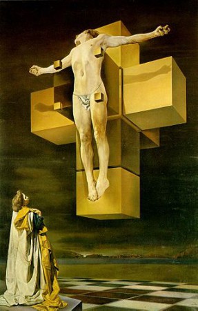 Salvador Dali, Crucifixion (Corpus Hypercubus), 1954, huile sur toile, 94.3cm x 123.8cm.