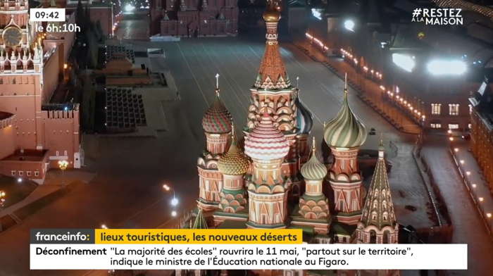 — Capture d'écran Molotov Franceinfo - Place Rouge - Moscou - 2 Mai -