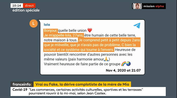 — Capture d'écran Molotov Franceinfo - Avril 2021 —