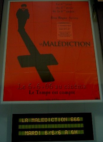 Annonce de projection du film "La Malédiction" à Toulon  Le 6e jour du 6e mois de la 6e année
