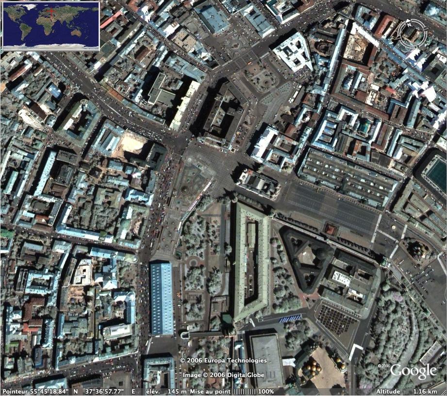 Vue partielle aérienne de Moscou