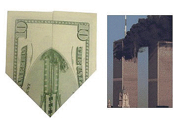 billet plié de 50 dollars