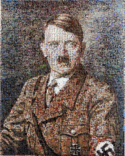 Portrait d'Hitler par photo montage