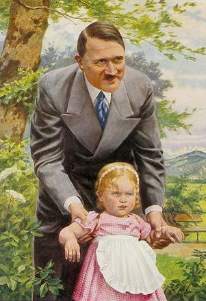 Hitler peint avec une enfant