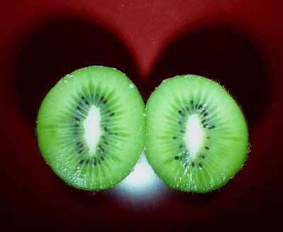 Kiwi coupé en deux